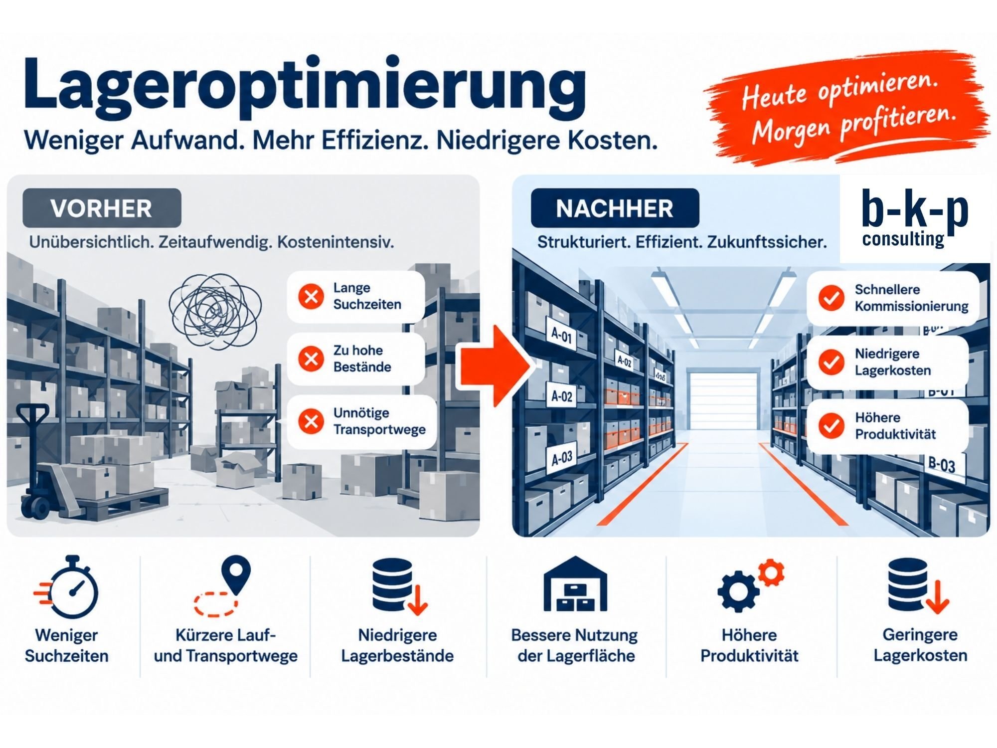 Lageroptimierung mit b-k-p Consulting